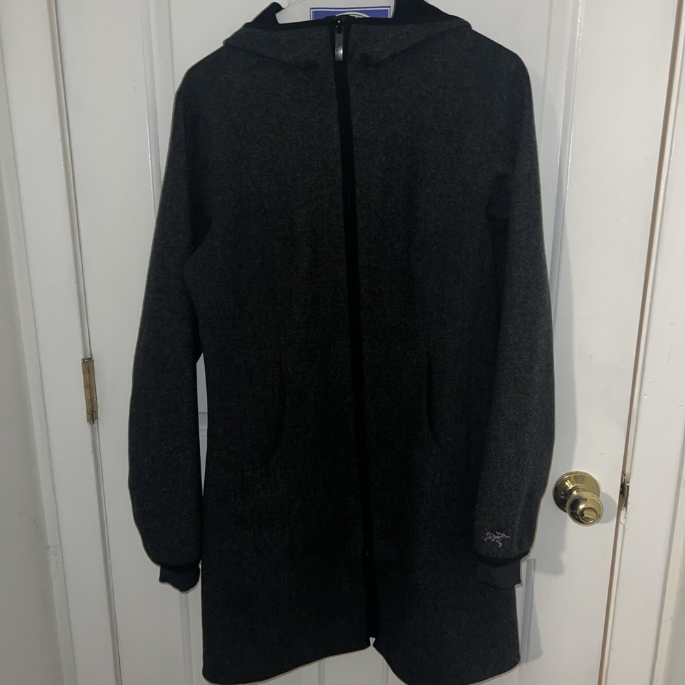 Arc'teryx Hooded Wool Coat Dark Gray Women's Size Small